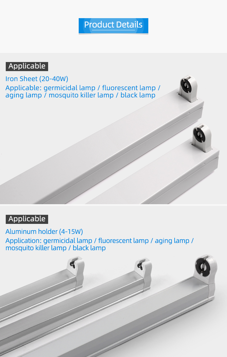 40W T8 G13 fluorescent light uv germicidal lamp fixture