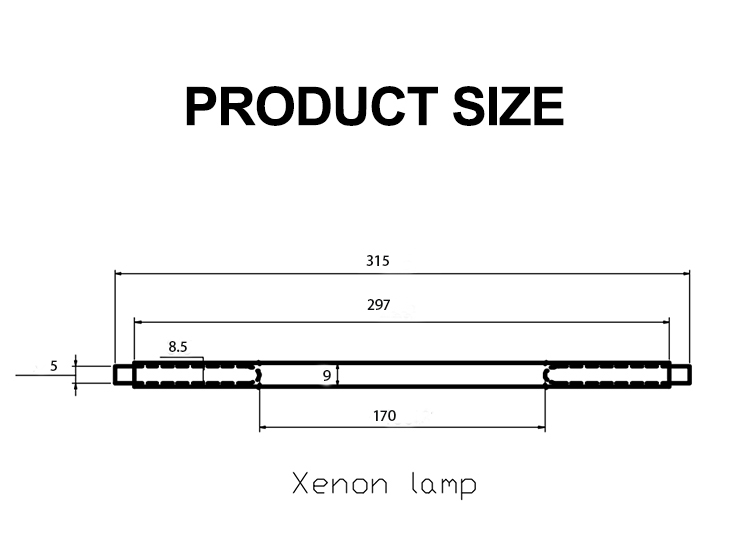 Short Arc Flash Pulsed Light Tube Pulsed Xenon lamp