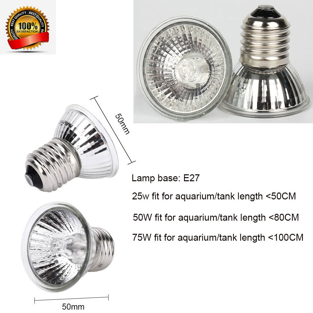 E27 Bulb 25W 50W 75W UVA UVB Heated  Light Pet Halogen Bulb Reptile Bulb UVB Lamp