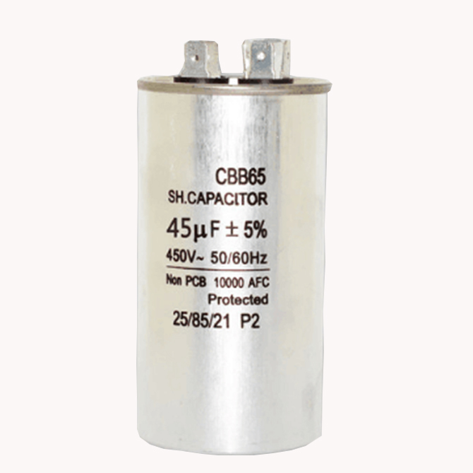 cbb65 air-conditioner 45uf 450v aluminum capacitor