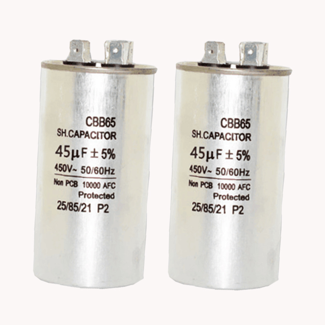 cbb65 air-conditioner 45uf 450v aluminum capacitor