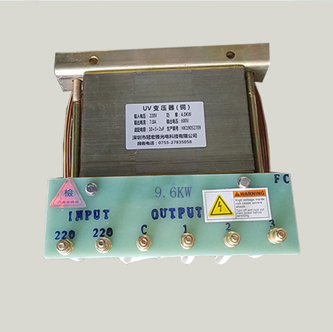 Ultraviolet 220v 50-60hz 9.6kw transformer for uv lamp