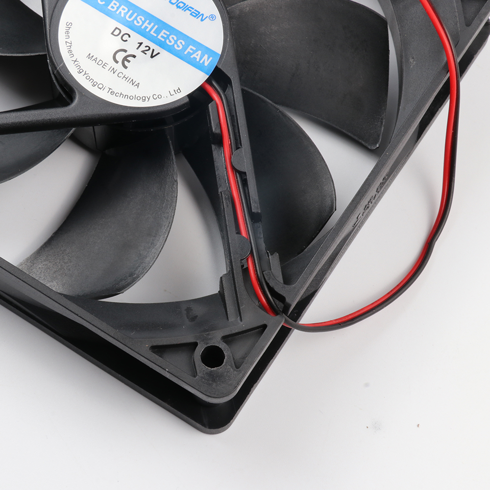 12V24V Dc Cooling Fan Chassis Power Fan Dual 2000 Turn Wind Speed Ball Bearing Cooling Fans With 12Cm Air Filter Cover