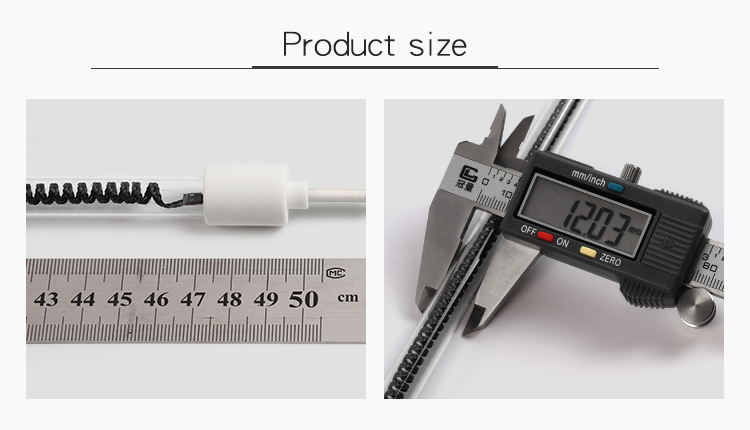 Power saving carbon fiber tube infrared ceramic heating lamp