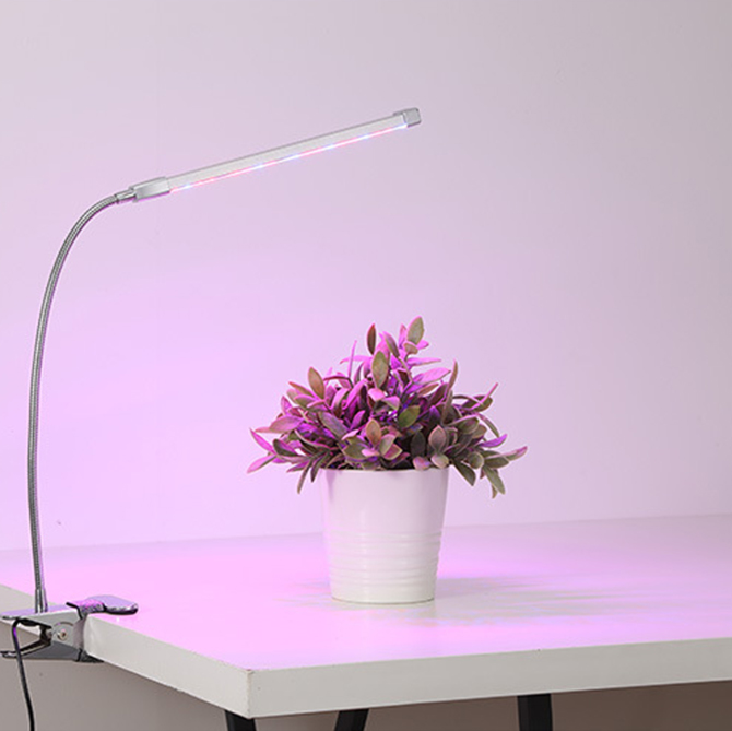 LED 6W indoor plant grow light with clip base