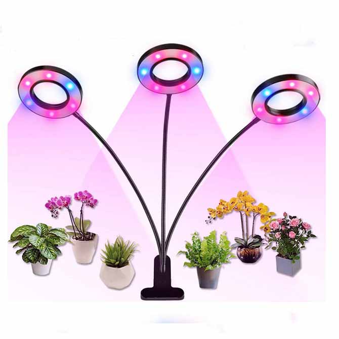 Indoor plants hydroponics garden dimming timer clip led grow light