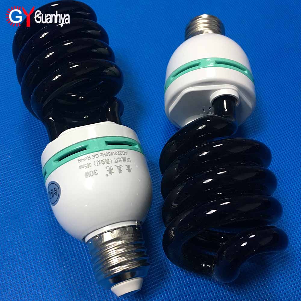 30W E27 365nm 220v Insect trapping light spiral black bulb