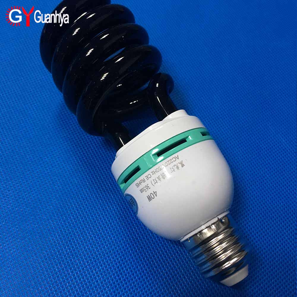 30W E27 365nm 220v Insect trapping light spiral black bulb