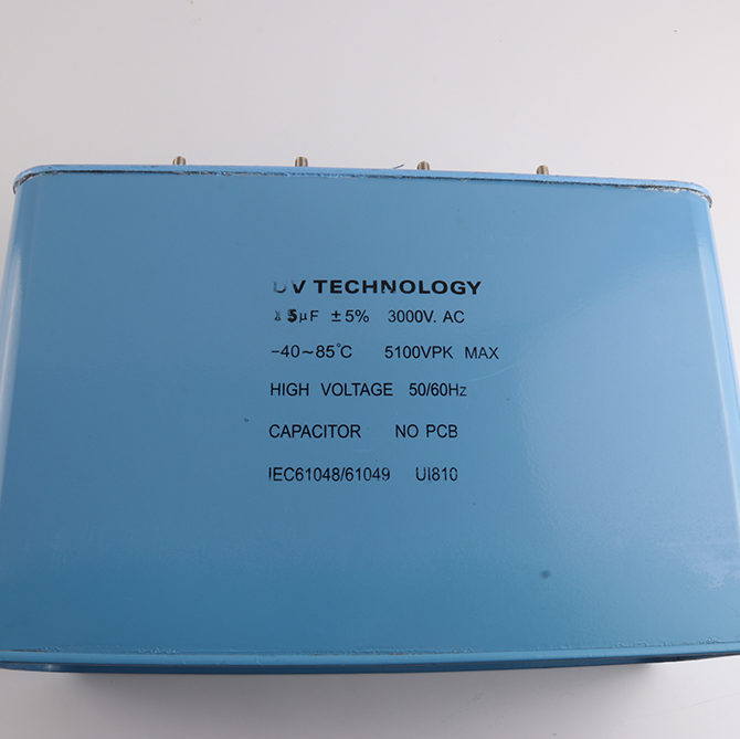 High voltage 3000v square shape 15UF oil capacitor