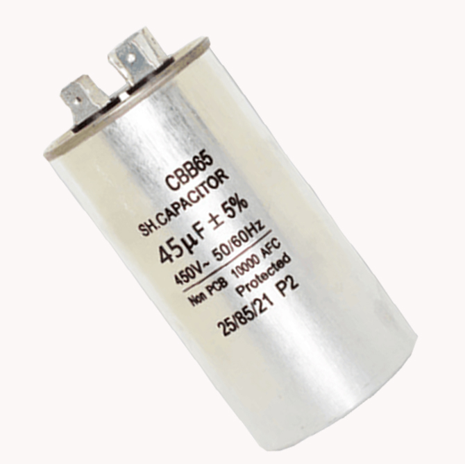 cbb65 air-conditioner 45uf 450v aluminum capacitor