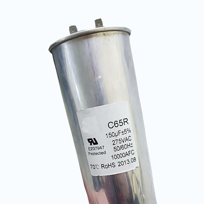 Motor start polypropylene film C65R 150uf 275VAC capacitor