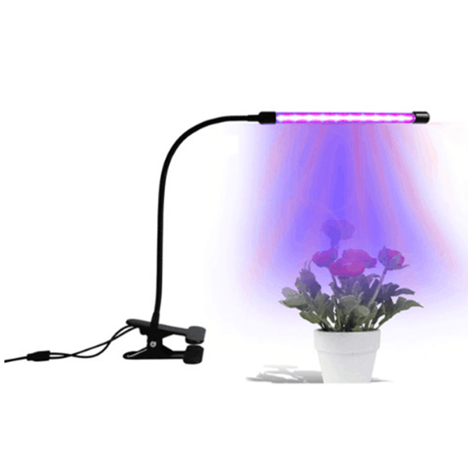 LED 6W indoor plant grow light with clip base