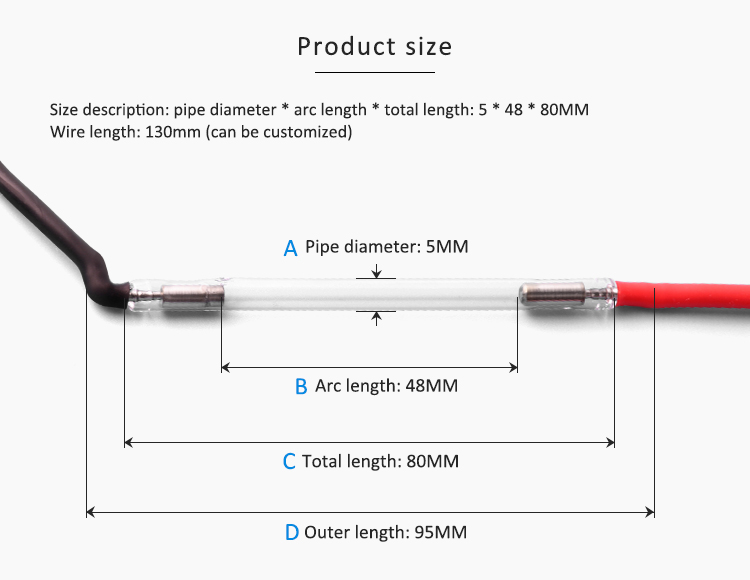 5mm high quality ipl yag xenon lamp for removal equipment