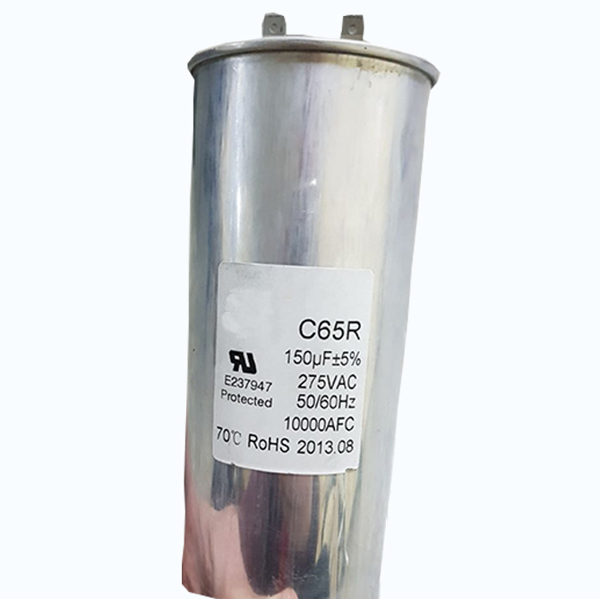 Motor start polypropylene film C65R 150uf 275VAC capacitor