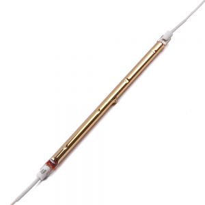 1Kw 220V 251Mm Heat lamp Single Tube Ceramic Head Dryer Quartz Infrared Halogen Lamp With Fully Gold Plated