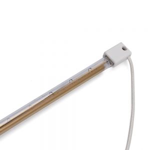 750W 150V semi gold coating electric infrared quartz heating tube