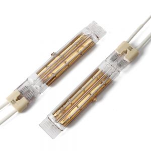 ceramic double gold tube halogen infrared heat lamp for poultry farming