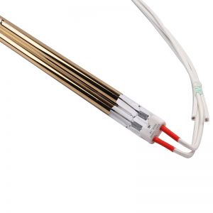 4KW 220V 800MM tungsten wire double tube short wave half gold plated far infrared heat lamp for coating