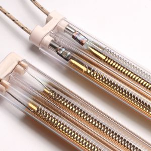 4Kw 380V 1545Mm Infrared Heaters Halogen Shortwave Single Double Gold Tube Ceramic Heating Lamp