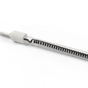 Clear single tube ceramic carbon fiber infrared heating lamp