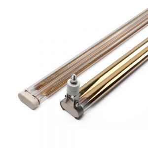 4Kw 380V 1250Mm 33Mm Infrared Light Medium Wave Double Tube Gold Plated Gold Coated Halogen Heating Lamp