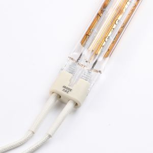 Twin Ir Lamp Replacement Gold Halogen Heating Lamp For Infrared Quartz Heater Gold Replacement Lamp