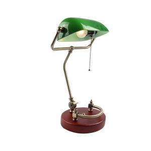 Modern Classic Vintage Green Bankers Table Lamp Glass Desk Light Classical Table Lamp For Bedroom