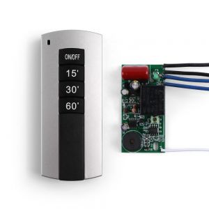 15 30 60 min light 250w 220v black remote control switches with delayed buzzer