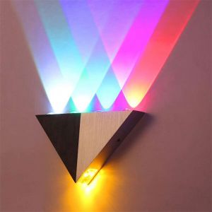 Design LED triangle wall light 3W IPL 12V LED indoor living room aluminum stairs aisle wall lamp
