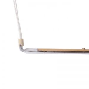 220V 1KW 600mm double tube semi gold plated elbow heating red light infrared