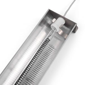 400w 220v 240mm single tube transparent carbon fiber and lampshade threopy red far infrared lights For baking and grilling