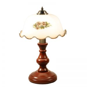 Retro European Style Study Desk Lamp American Country Solid Wood Dimmed Bedroom Bedside Lamp Table Lamp Classic