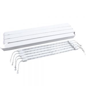 1000W 220V 330mm Single Tube Transparent Round Ceramic Head Infrared Sauna Heat Ir Halogen Lamp